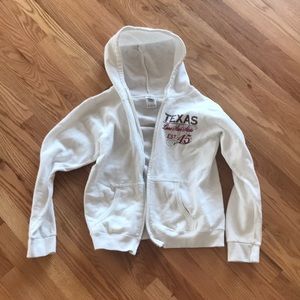 Texas White full zip hoodie